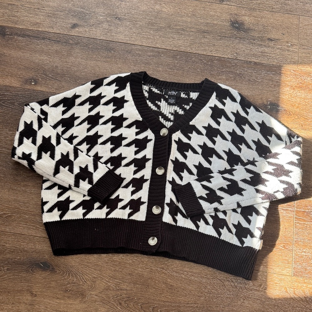 Just Polly black and white cardigan‎ large